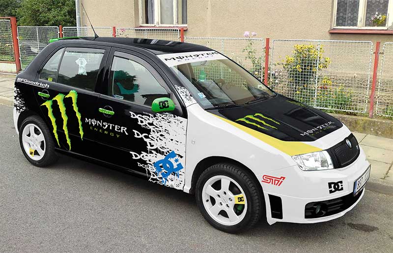 Gymkhana tuning Skdoa Fabia